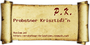 Probstner Krisztián névjegykártya