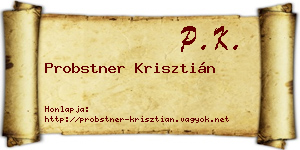 Probstner Krisztián névjegykártya